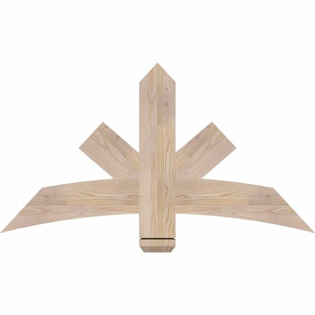 Ekena Millwork Alberta Smooth Timber Gable Bracket, Douglas Fir, 48"W x 26"H x 1 1/2"D x 5 1/2"F, 13/12 Pitch GBW048X26X0206ALB00SDF